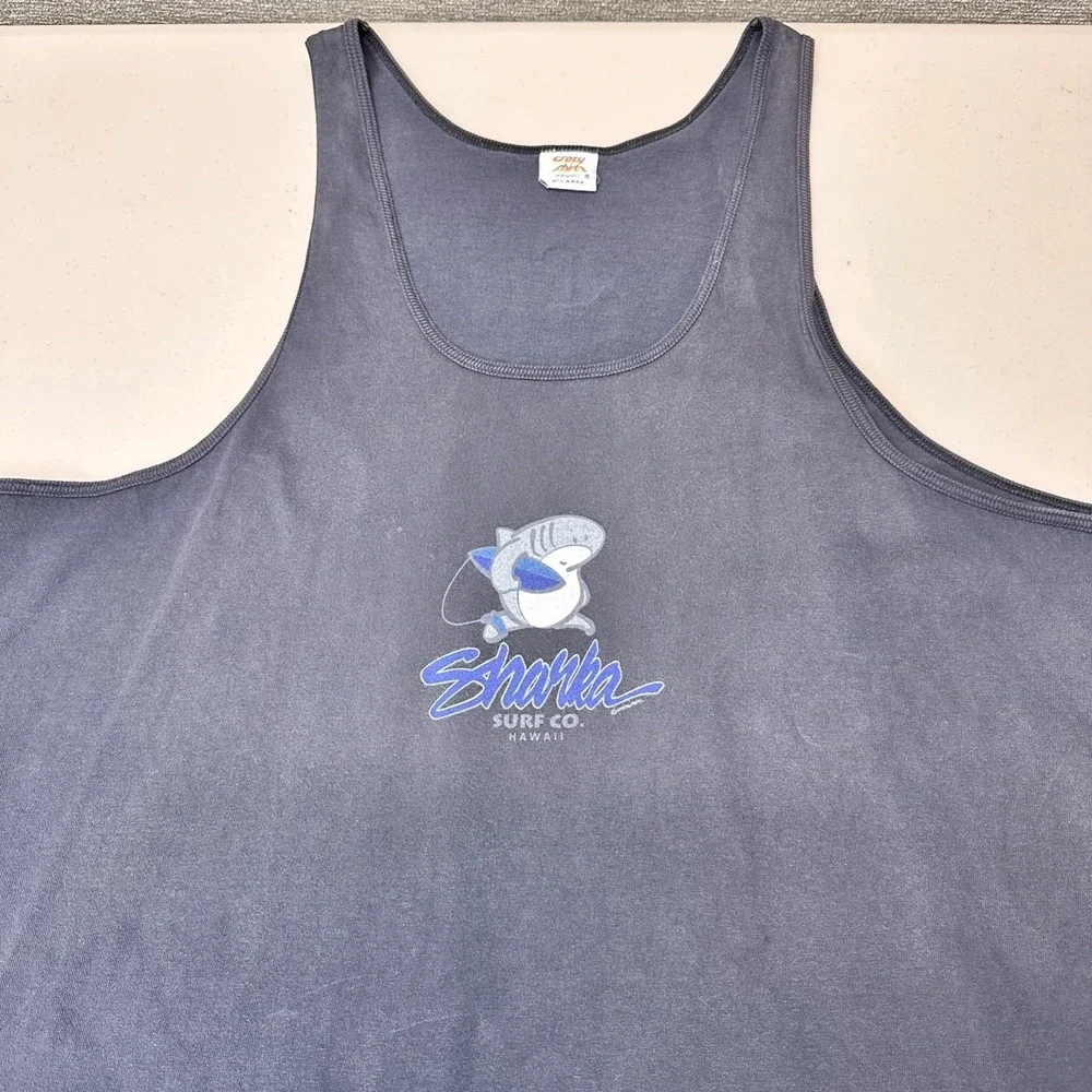 Vintage 90's Crazy Shirts Hawaiian Tank Top Men's XL USA Faded